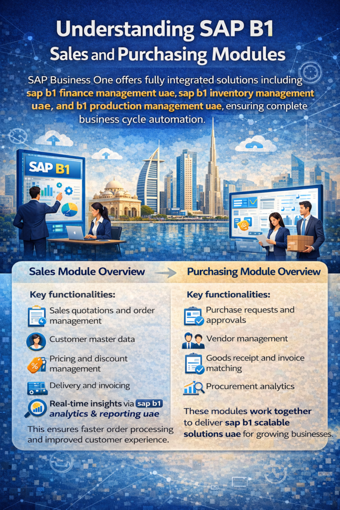 sap b1 sales and purchasing modules uae