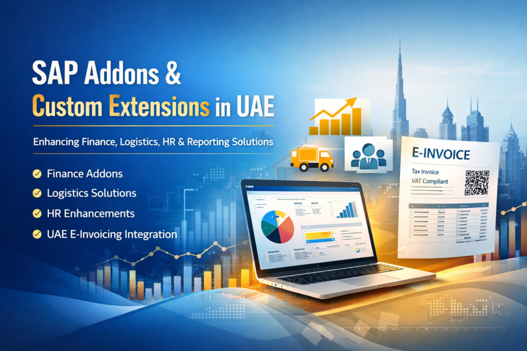 SAP addons UAE by AIS Business Corp with finance, logistics and HR enhancements