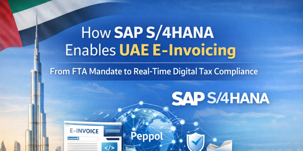 SAP S/4HANA e-invoicing for UAE businesses with real-time VAT compliance and structured XML invoices