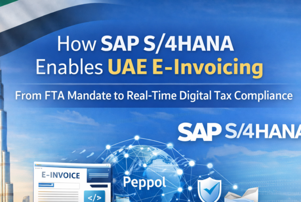 SAP S/4HANA e-invoicing for UAE businesses with real-time VAT compliance and structured XML invoices