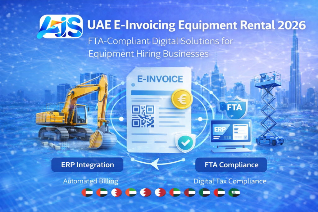 UAE e-invoicing for equipment rental and equipment hiring businesses - AIS Business Corp SAP compliant e-invoice solution for Dubai, Abu Dhabi and UAE companies.