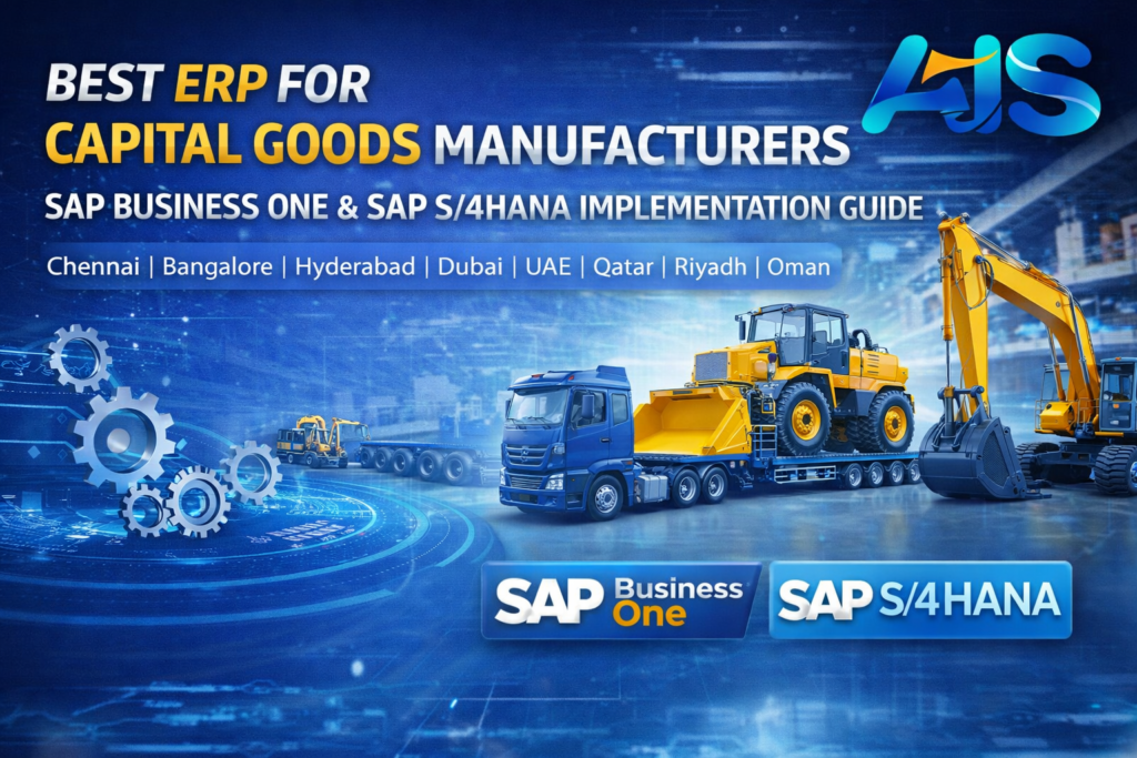 Best ERP for Capital Goods Manufacturers - SAP Business One and SAP S/4HANA Implementation Partner for Capital Goods Industry by AIS Business Corp