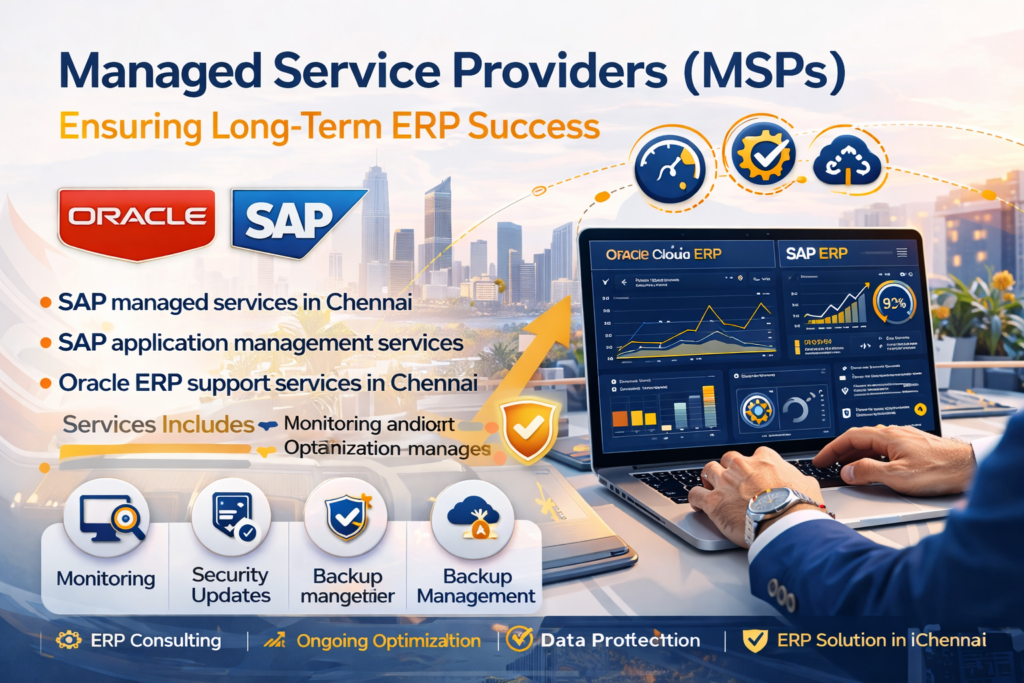 Oracle cloud ERP implementation in Chennai, Oracle cloud ERP consulting in Chennai , Oracle JD Edwards consulting services in Chennai , Oracle E-Business Suite implementation in Chennai , Oracle ERP support services in Chennai, SAP for mining industry in Chennai , SAP for food and beverages industry in Chennai , SAP for injection moulding industry in Chennai , SAP for leather industry in Chennai