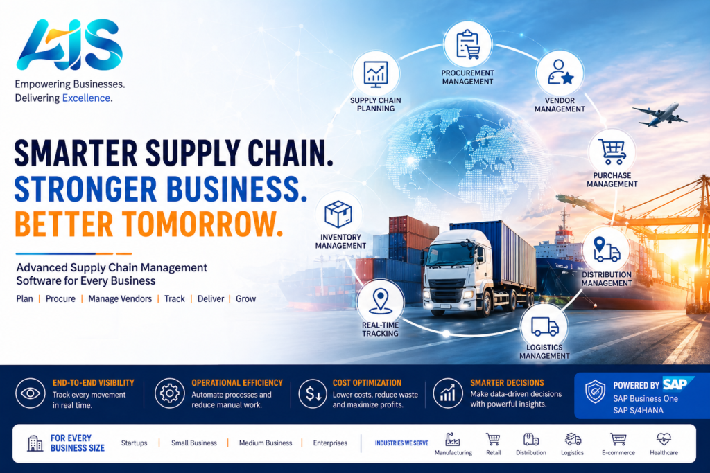 Best supply chain management software by AIS Business Corp for logistics, procurement, vendor management and business automation solutions