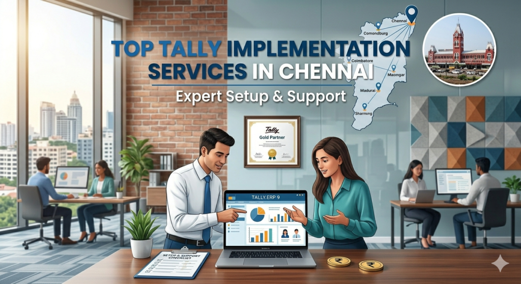 Tally implementation services in Chennai, Tally dealer in Chennai, Tally support services in Chennai, Tally integration services in Chennai, Payroll outsourcing services in Chennai , HR outsourcing services in Chennai , Statutory compliance services in Chennai, SAP for mining industry in Chennai , SAP for food and beverages industry in Chennai , SAP for injection moulding industry in Chennai , SAP for leather industry in Chennai , SAP for footwear industry in Chennai