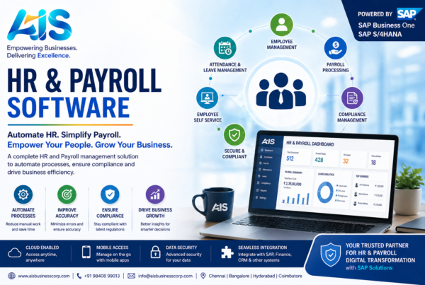 Best HR and payroll software by AIS Business Corp with employee management, payroll automation and SAP ERP integration for business efficiency