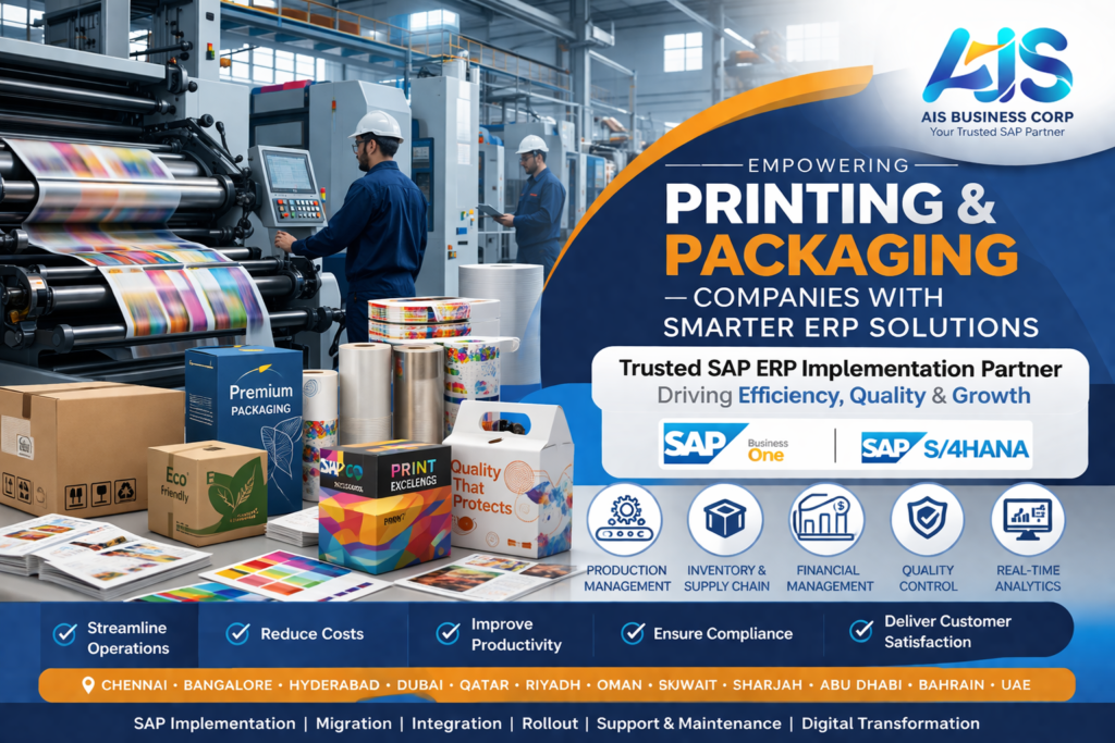 SAP ERP implementation for printing and packaging industry using SAP Business One and SAP S/4HANA by AIS Business Corp