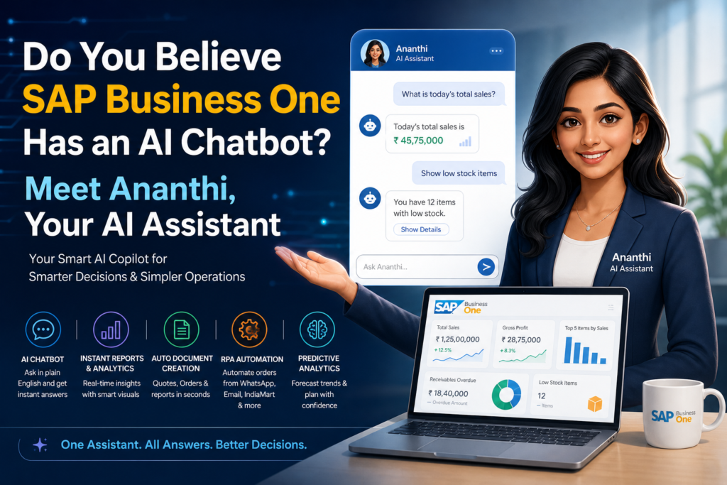AI chatbot for SAP Business One, SAP B1 AI assistant, ERP chatbot